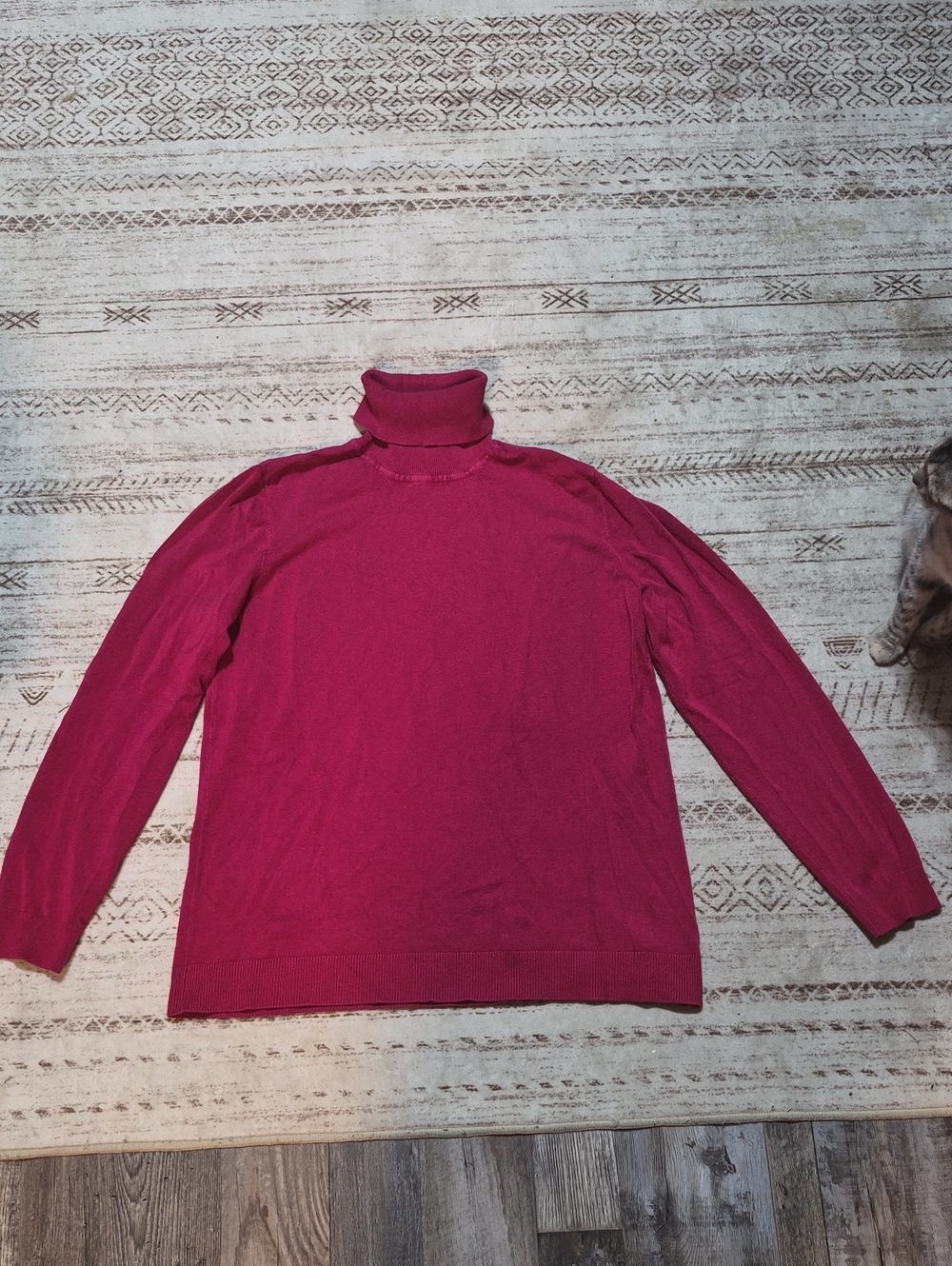 Women's Fuchsia Turtleneck Sweater